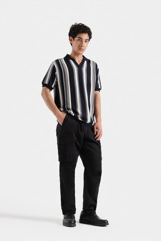 Johnny Collar Striped Polo